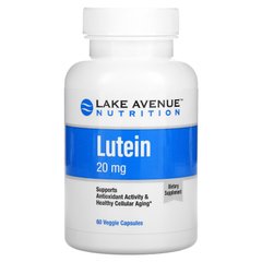 Лютеїн, Lutein, Lake Avenue Nutrition, 20 мг, 60 вегетаріанських капсул