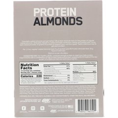 Протеїновий мигдаль, печиво і крем, Protein Almonds, Cookies,Creme, Optimum Nutrition, 12 пакетів, 1,5 унції (43 г) кожен