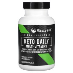 Мультивітаміни з зеленим чаєм, Keto Daily Multivitamins with Green Tea, Sierra Fit, 90 вегетаріанських капсул