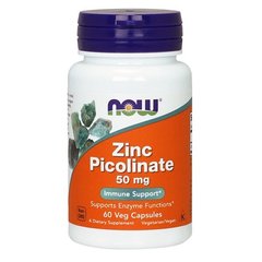 Пиколинат цинка Now Foods (Zinc Picolinate) 50 мг 60 капсул купить в Киеве и Украине