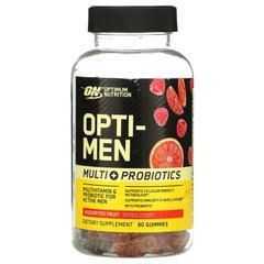 Optimum Nutrition, Opti-Men, мульти+пробіотики, фруктове асорті, 90 жувальних цукерок.