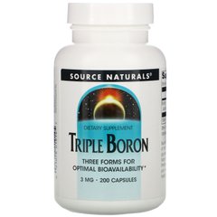 Бор Source Naturals (Triple Boron) 3 мг 200 капсул купить в Киеве и Украине