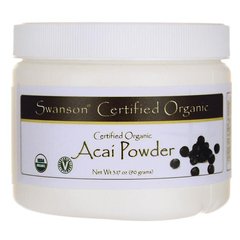 Acai Powder - Certified Organic, Swanson, 90 грам купить в Киеве и Украине