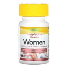 Мультивітаміни для жінок Super Nutrition (Women Triple Power Multivitamin) 30 жувальних таблеток