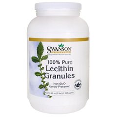 100% чистые гранулы лецитина (без ГМО), 100% Pure Lecithin Granules (Non-GMO), Swanson, 1,362 кг купить в Киеве и Украине