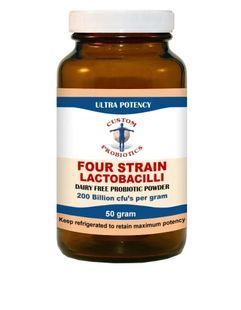 4 Strains of Lactobacilli 260 Billion CFU Custom Probiotics (Four Strain Lactobacilli) 50g
