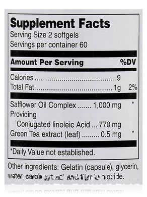 КЛК Кон'югована лінолева кислота Douglas Laboratories (KLA Conjugated Linoleic Acid) 120 м'яких гелів