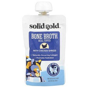 Solid Gold, Bone Broth Meal Topper With Chicken Shreds, For Cats, All Ages, 3 oz (85 g) купить в Киеве и Украине