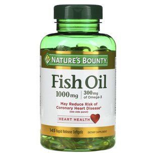 Рыбий жир Nature's Bounty (Fish Oil) 1000 мг 145 капсул быстрого высвобождения купить в Киеве и Украине