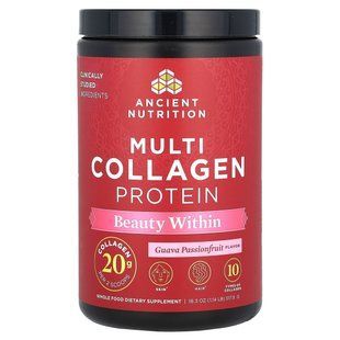 Multi Collagen Protein, Beauty Within, Guava Passionfruit, Dr. Axe / Ancient Nutrition, 522 г