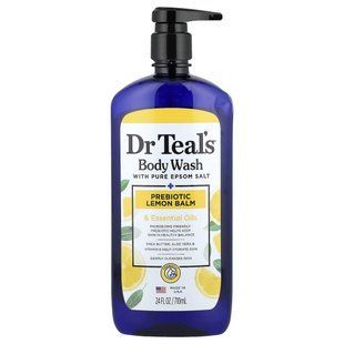 Dr. Teal's, гель для душа с чистой английской солью, пребиотиком, мелиссой и эфирными маслами, 710 мл (24 жидк. унции) купить в Киеве и Украине