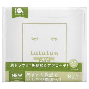 Lululun, Pure Beauty Face Mask, Clear White 6FB, 32 sheets, 17 fl oz (500 ml)