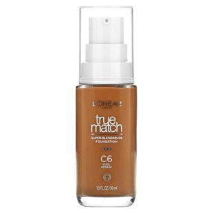 L'Or&eacute;al, True Match, Super-Blendable Foundation, C6 Cool Medium, 1 fl oz (30 ml) купить в Киеве и Украине