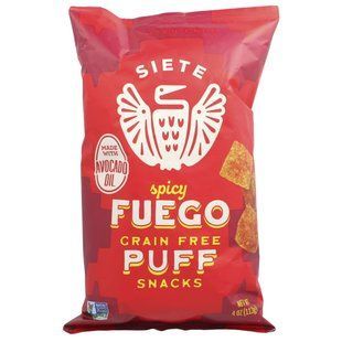 Siete, Grain Free Puff Snacks, Spicy Fuego, 4 oz (113 g) купить в Киеве и Украине