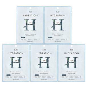 Rael, Hydration, Facial Beauty Sheet Masks, 5 Sheets, 0.84 fl oz (25 ml) Each