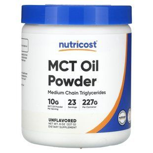 Nutricost, MCT Oil Powder, Unflavored, 8 oz (227 g) купить в Киеве и Украине