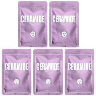 Lapcos, Ceramide Firming Beauty Sheet Mask Set, 5 Sheets, 0.84 fl oz (25 ml) Each купить в Киеве и Украине