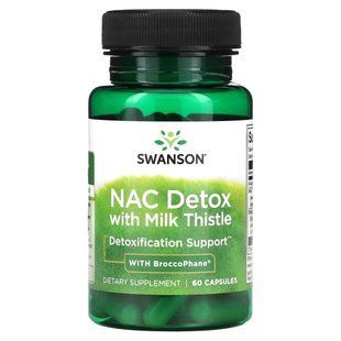 Swanson, NAC Detox with Milk Thistle with BroccoPhane, 60 Capsules купить в Киеве и Украине