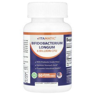 Vitamatic, Bifidobacterium Longum, 60 DRcaps&reg; Hypromellose Capsules