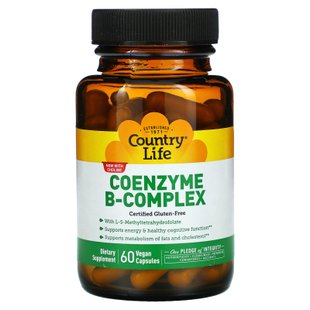 Коферментный B-комплекс Country Life (Coenzyme B complex) 60 веганские капсулы купить в Киеве и Украине