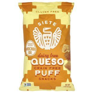 Siete, Grain Free Puff Snacks, Queso, 4 oz (113 g) купить в Киеве и Украине