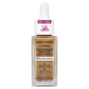 wet n wild, Barefocus, Niacinamide Skin Tint, 1116323 Toffee, 1.08 fl oz (32 ml)