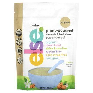 Else, Baby, Plant-Powered Almonds & Buckwheat Super Cereal, 6+ Months, Original, 7 oz (198 g) купить в Киеве и Украине