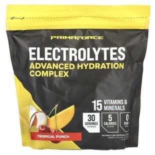 Primaforce, Electrolytes, Advanced Hydration Complex, Tropical Punch, 30 Packets, 0.2 oz (5.8 g) Each купить в Киеве и Украине
