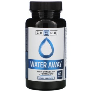 Water Away с одуванчиком и калием, Zhou Nutrition, 60 капсул купить в Киеве и Украине