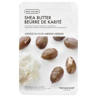 The Face Shop, Real Nature, маска для лица, масло ши, 1 шт., 20 г (0,70 унции) купить в Киеве и Украине