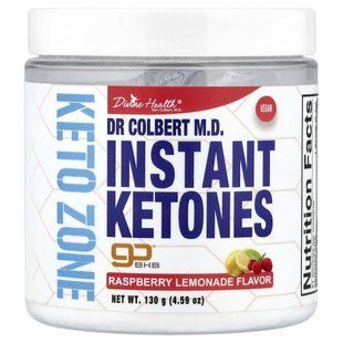 Divine Health, Компания Dr. Coliber MD, Keto Zone, быстрорастворимые кетоны, со вкусом малинового лимонада, 130 г (4,59 унции) купить в Киеве и Украине