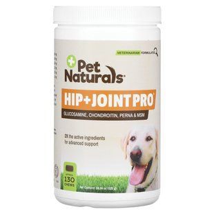 Професійна формула для стегон і суглобів для собак Pet Naturals of Vermont (Hip + Joint Pro) 130 жувальних таблеток