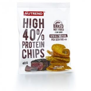 Чипсы с высоким содержанием белка сочный стейк Nutrend (High Protein Chips) 1 шт 40 г купить в Киеве и Украине