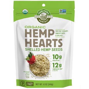 Сырые неочищенные конопляные семена, Hemp Hearts, Manitoba Harvest, 340 г купить в Киеве и Украине