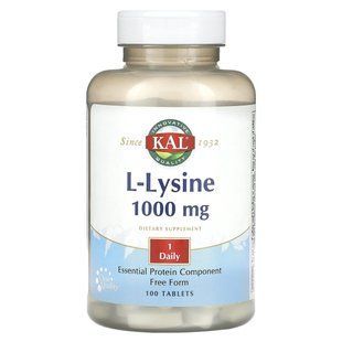 L-лизин KAL (L-Lysine) 1000 мг 100 таблеток купить в Киеве и Украине