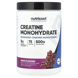 Nutricost, Performance, Creatine Monohydrate, Grape, 1.1 lb (500 g) купить в Киеве и Украине