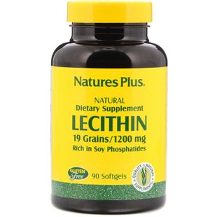 Лецитин Nature's Plus (Lecithin) 1200 мг 90 капсул купить в Киеве и Украине