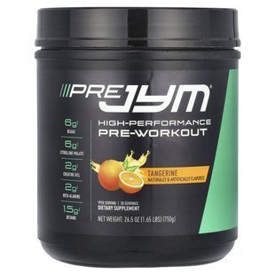 JYM Supplement Science, Pre JYM, high-performance pre-workout, mandarin, 1.65 pounds (750 g)