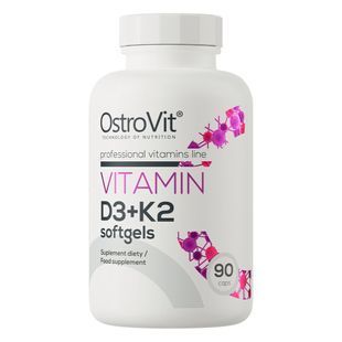 Vitamin D3+K2 OstroVit 90 капсул купить в Киеве и Украине