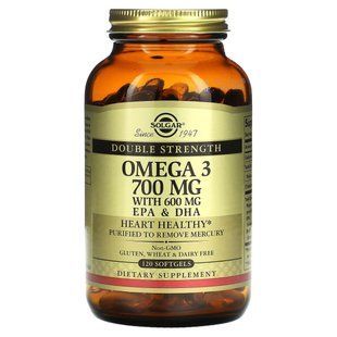 (DATE!!) Omega-3 EPA & DHA Double Strength Solgar 700 mg 120 capsules