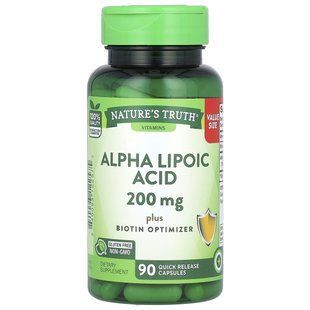 Nature's Truth, Alpha Lipoic Acid, 200 mg, 90 Quick Release Capsules купить в Киеве и Украине