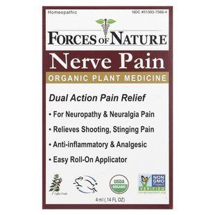 Pain Relief for Neuralgia, with Ball Applicator, Forces of Nature, 4 ml