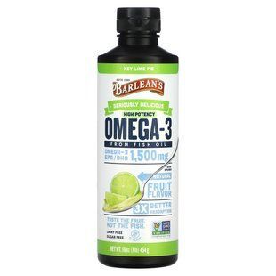 Рыбий жир Barlean's (Omega-3 Seriously Delicious) 1500 мг 454 г со вкусом лимонного пирога купить в Киеве и Украине