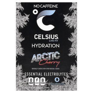 Celsius, Live Fit, Hydration, Essential Electrolytes, No Caffeine, Arctic Cherry, 14 Powder Sticks, 0.26 oz (7.43 g) Each купить в Киеве и Украине