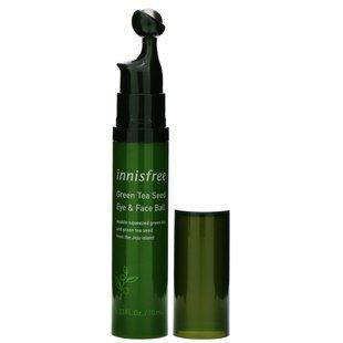 Насіння зеленого чаю, кулька для очей і обличчя, Innisfree, 10 мл