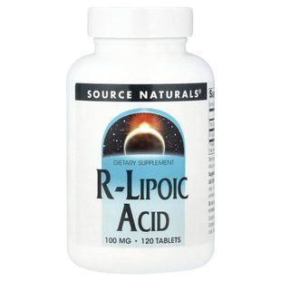 Source Naturals, R-липоевая кислота, 100 мг, 120 таблеток купить в Киеве и Украине