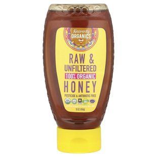 Heavenly Organics, 100% органический необработанный и нефильтрованный мед, 454 г (16 унций) купить в Киеве и Украине