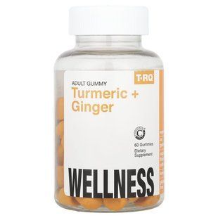 Куркума и Имбирь фруктовый вкус T-RQ (Turmeric + Ginger) 60 жевательных конфет купить в Киеве и Украине