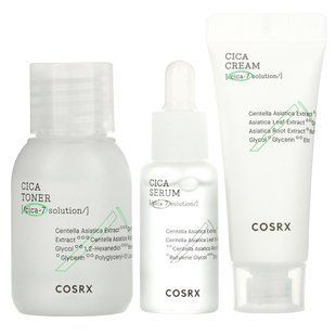 Cosrx, Cica-7 Relief, набор с готу колой, для чувствительной кожи, набор из 3 предметов купить в Киеве и Украине