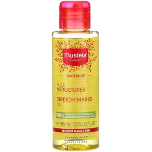 Масло от растяжек, без отдушек, Stretch Marks Oil, Fragrance Free, Mustela, 105 мл купить в Киеве и Украине